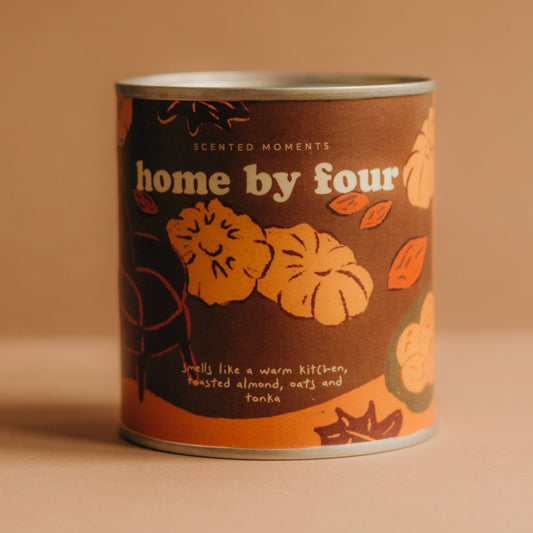 Home by Four autumn scented candle by otio with almond, butter and vanilla notes